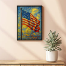 American Flag Poster print artwork, Patriotic Americana Flag Wall Art  HeartlandsPrints Instant ART