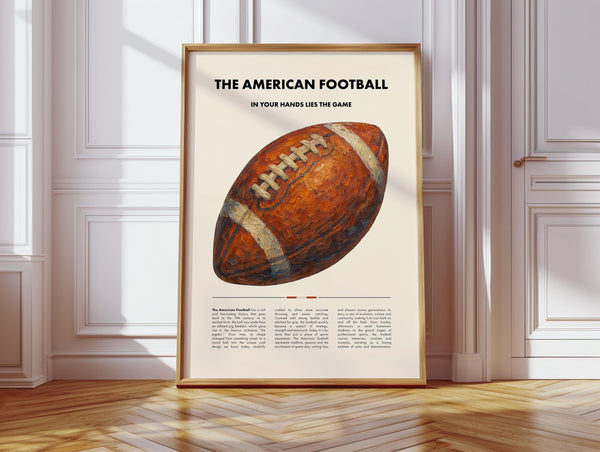 American Football  Poster  Vintage Style Football Art Print  Sports Wall Decor  Football History  Football Fan Gift  Wallpaper 4367826439