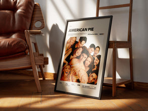 American Pie Poster, Comedy Movie Poster, Jason Biggs and Chris Klein Poster, American Pie Print, Movie Wall Art, Cinematic Room Decor 4320642702