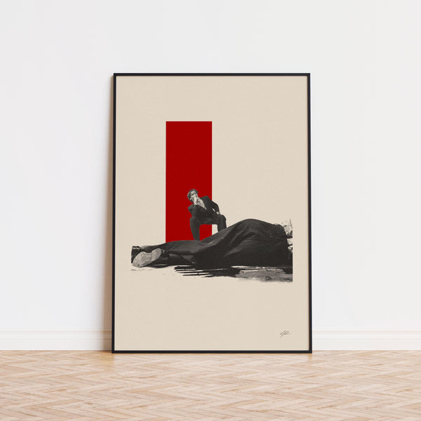 American Psycho Inspired Movie Poster  Mid Century Modern Poster  Minimalist Poster  Retro Art Print  Classic Movie Poster 1802527682