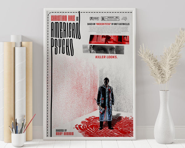 American Psycho Poster - Mary Harron - Vintage Retro Art Print - Wall Art Print - Minimalist Movie Poster - Custom Poster - Home Decor 1875039710