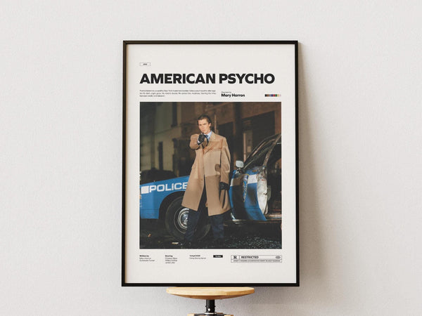 American Psycho Poster, Christian Bale as American Psycho Print Poster, Mary Harron Film Poster, Cinematic Wall Decor Idea, Movie Wall Art 4313915191