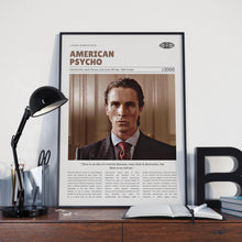 American Psycho, Mary Harron, Retro Movie Poster, Custom Movie Poster 4421168885