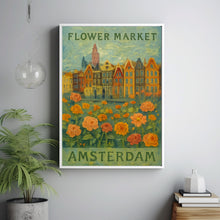 Amsterdam Flower Market Poster, Wall Decor, Netherlands Floral Illustration, Botanical Gallery Wall Art, Gift For Friend, Travel Poster
