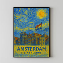 Amsterdam Poster Print, Amsterdam Travel Poster, Amsterdam Minimalistic Wall Art, Amsterdam, Netherlands
