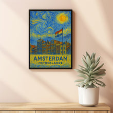 Amsterdam Poster Print, Amsterdam Travel Poster, Amsterdam Minimalistic Wall Art, Amsterdam, Netherlands