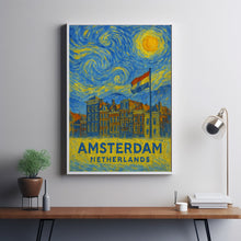 Amsterdam Poster Print, Amsterdam Travel Poster, Amsterdam Minimalistic Wall Art, Amsterdam, Netherlands