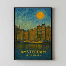 Amsterdam Poster Print, Amsterdam Travel Poster, Amsterdam Minimalistic Wall Art, Amsterdam, Netherlands1