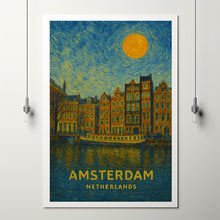 Amsterdam Poster Print, Amsterdam Travel Poster, Amsterdam Minimalistic Wall Art, Amsterdam, Netherlands1
