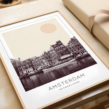 Amsterdam Poster Print, Amsterdam Travel Poster, Amsterdam Minimalistic Wall Art, Amsterdam, Netherlands 1882439387