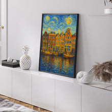 Amsterdam Travel Print, Amsterdam Poster, Unique Wallart Decor, Amsterdam Canals, Amsterdam Black and White Coordinates Home Decor, Holland2