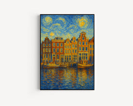 Amsterdam Travel Print, Amsterdam Poster, Unique Wallart Decor, Amsterdam Canals, Amsterdam Black and White Coordinates Home Decor, Holland2