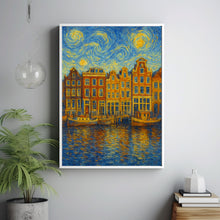Amsterdam Travel Print, Amsterdam Poster, Unique Wallart Decor, Amsterdam Canals, Amsterdam Black and White Coordinates Home Decor, Holland2