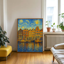 Amsterdam Travel Print, Amsterdam Poster, Unique Wallart Decor, Amsterdam Canals, Amsterdam Black and White Coordinates Home Decor, Holland2