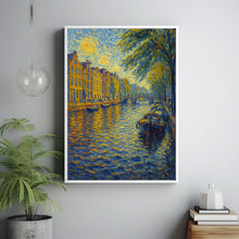 Amsterdam Travel Print, Amsterdam Poster, Unique Wallart Decor, Amsterdam Canals, Amsterdam Black and White Coordinates Home Decor, Holland