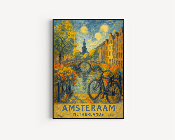 Amsterdam Travel poster, Amsterdam Holland Poster Print, Amsterdam Custom Travel Print, Personalized Travel Poster, Birthday Gifts