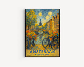 Amsterdam Travel poster, Amsterdam Holland Poster Print, Amsterdam Custom Travel Print, Personalized Travel Poster, Birthday Gifts