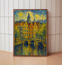 Amsterdam Watercolor Painting, Amsterdam Wall Art, Netherlands Travel Print, City Poster, Wedding Gift, Birthday Present, C30-138