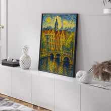 Amsterdam Watercolor Painting, Amsterdam Wall Art, Netherlands Travel Print, City Poster, Wedding Gift, Birthday Present, C30-138
