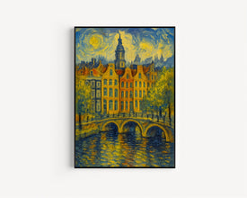 Amsterdam Watercolor Painting, Amsterdam Wall Art, Netherlands Travel Print, City Poster, Wedding Gift, Birthday Present, C30-138