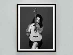 Amy Winehouse Guitar Print, Black and White, Feminist Poster, Vintage Wall Art, Fashion Photography, Digital Download, 1990s, Music Poster 1755763711