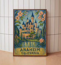 Anaheim California Travel Poster, Colorful City Art Print, Southern California Wall Decor