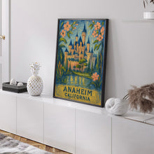Anaheim California Travel Poster, Colorful City Art Print, Southern California Wall Decor
