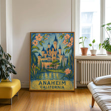 Anaheim California Travel Poster, Colorful City Art Print, Southern California Wall Decor
