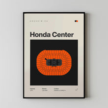 Anaheim Ducks Poster, Honda Center Print, Mid Century Modern, Hockey Wall Art, Hockey G-F6N25B