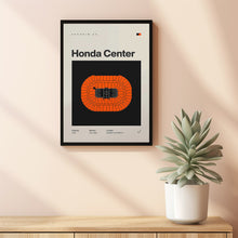 Anaheim Ducks Poster, Honda Center Print, Mid Century Modern, Hockey Wall Art, Hockey G-F6N25B