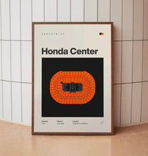 Anaheim Ducks Poster, Honda Center Print, Mid Century Modern, Hockey Wall Art, Hockey G-F6N25B