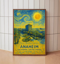 Anaheim Poster Print, Anaheim Travel Poster, Anaheim Van Gogh Style Wall Art, Anaheim, California, United States