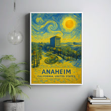 Anaheim Poster Print, Anaheim Travel Poster, Anaheim Van Gogh Style Wall Art, Anaheim, California, United States