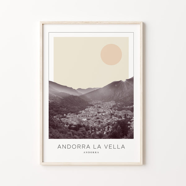 Andorra la Vella Poster Print, Andorra la Vella Travel Poster, Andorra la Vella Minimalistic Wall Art, Andorra la Vella, Andorra 1868249456