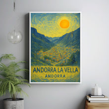Andorra la Vella Poster Print, Andorra la Vella Travel Poster, Andorra la Vella Van Gogh Style Wall Art, Andorra la Vella, Andorra
