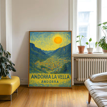 Andorra la Vella Poster Print, Andorra la Vella Travel Poster, Andorra la Vella Van Gogh Style Wall Art, Andorra la Vella, Andorra