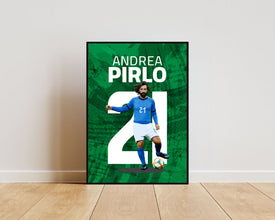 Andrea Pirlo Italian Soccer Poster, Football Legend Art Sport Poster 1697879642