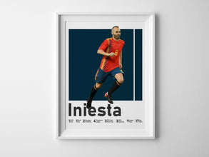 Andres Iniesta Poster, Spanish Football Legend Sport Poster 1607419039