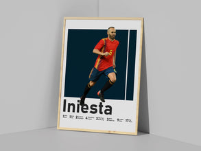 Andres Iniesta Poster, Spanish Football Legend Sport Poster 1607419039