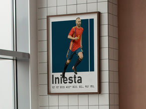 Andres Iniesta Poster, Spanish Football Legend Sport Poster 1607419039