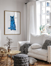 Andy Warhol Blue Cat pop art poster, Andy Warhol Blue Cat Print, Line Art wall decor, Cat Sam poster, Cat print, Contemporary art print 1173373429
