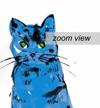 Andy Warhol Blue Cat pop art poster, Andy Warhol Blue Cat Print, Line Art wall decor, Cat Sam poster, Cat print, Contemporary art print 1173373429