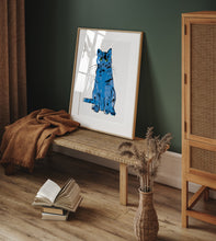 Andy Warhol Blue Cat pop art poster, Andy Warhol Blue Cat Print, Line Art wall decor, Cat Sam poster, Cat print, Contemporary art print 1173373429