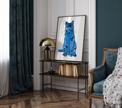 Andy Warhol Blue Cat pop art poster, Andy Warhol Blue Cat Print, Line Art wall decor, Cat Sam poster, Cat print, Contemporary art print 1173373429
