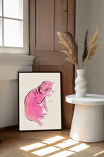 Andy Warhol Cat Sam pop art poster, Andy Warhol Pink Cat Print, Line Art wall decor, Cat poster, Cat print, Contemporary art print 1212701159