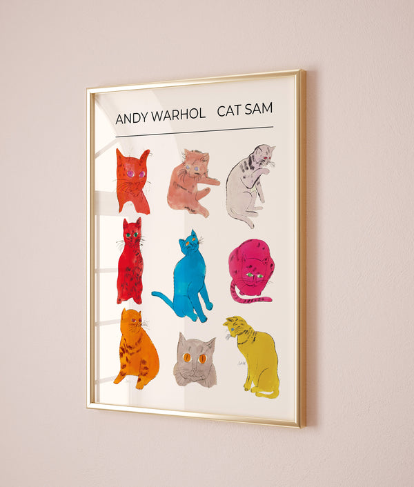 Andy Warhol Cat Sam pop art poster, Andy Warhol Retro Print, Modern Art Print, Kitchen wall decor, Exhibition Poster, Trendy Wall Art 1433051778