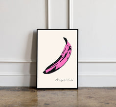 Andy Warhol Pink Banana pop art poster, Andy Warhol Banana Print, Velvet Underground cover art, Kitchen wall decor 1133215596