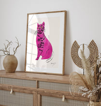 Andy Warhol Pink Cat pop art poster, Andy Warhol Pink Cat Print, Warhol wall decor, Cat Lover Print, Contemporary art print, Modern wall art 1147165367