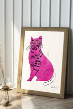 Andy Warhol Pink Cat pop art poster, Andy Warhol Pink Cat Print, Warhol wall decor, Cat Lover Print, Contemporary art print, Modern wall art 1147165367