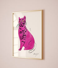 Andy Warhol Pink Cat pop art poster, Andy Warhol Pink Cat Print, Warhol wall decor, Cat Lover Print, Contemporary art print, Modern wall art 1147165367